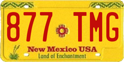 NM license plate 877TMG
