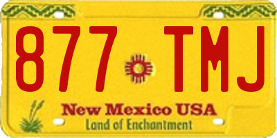 NM license plate 877TMJ