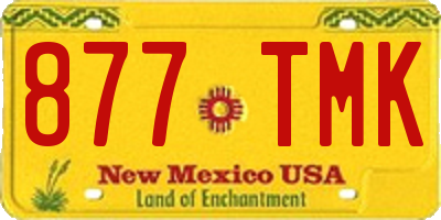 NM license plate 877TMK