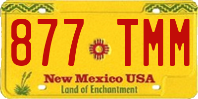NM license plate 877TMM