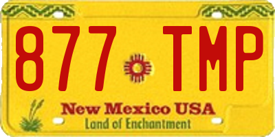 NM license plate 877TMP