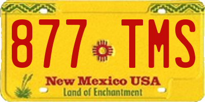 NM license plate 877TMS