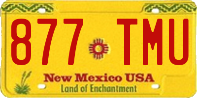 NM license plate 877TMU