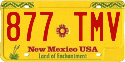 NM license plate 877TMV