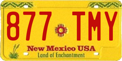 NM license plate 877TMY