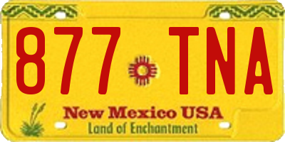 NM license plate 877TNA