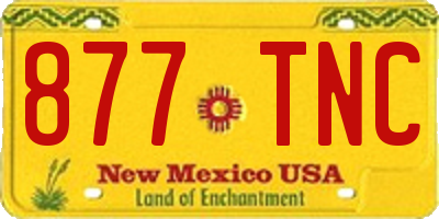 NM license plate 877TNC
