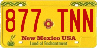 NM license plate 877TNN
