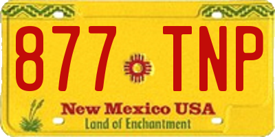 NM license plate 877TNP