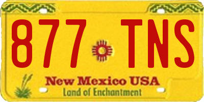 NM license plate 877TNS