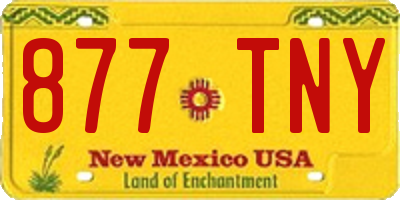 NM license plate 877TNY