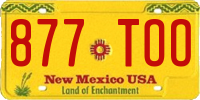 NM license plate 877TOO