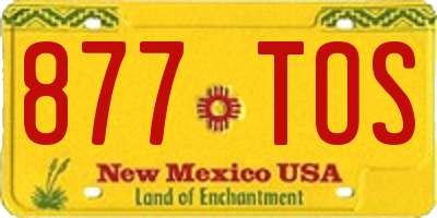 NM license plate 877TOS