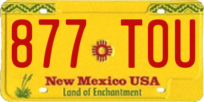 NM license plate 877TOU