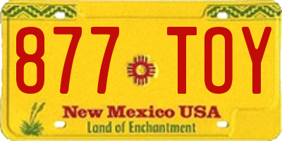 NM license plate 877TOY