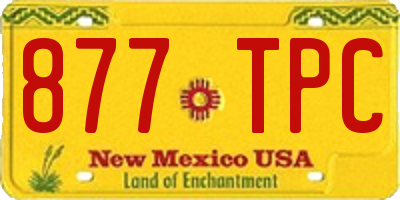 NM license plate 877TPC