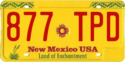 NM license plate 877TPD