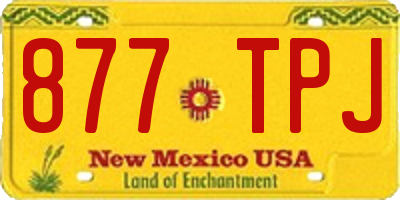 NM license plate 877TPJ
