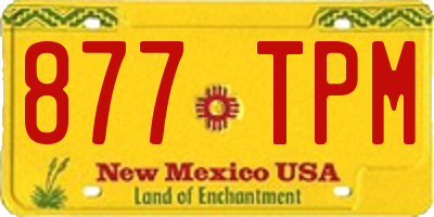 NM license plate 877TPM