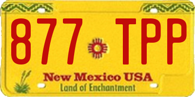 NM license plate 877TPP