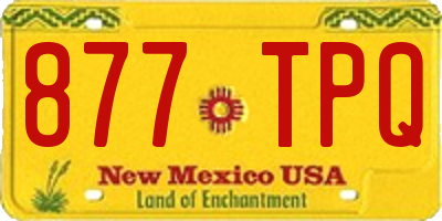NM license plate 877TPQ