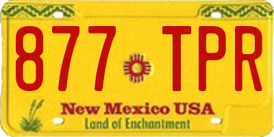 NM license plate 877TPR