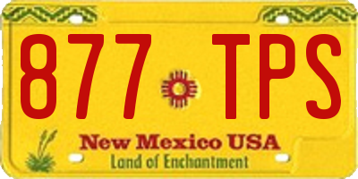 NM license plate 877TPS