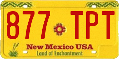 NM license plate 877TPT