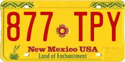 NM license plate 877TPY