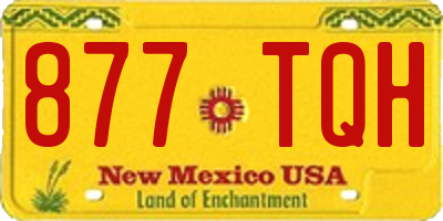 NM license plate 877TQH
