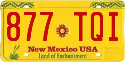 NM license plate 877TQI