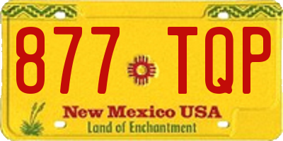NM license plate 877TQP