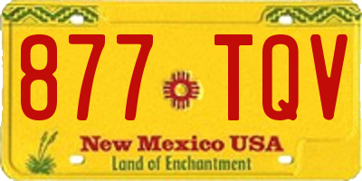 NM license plate 877TQV