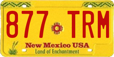 NM license plate 877TRM