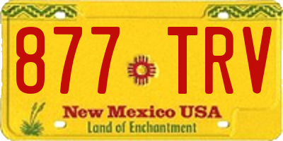NM license plate 877TRV