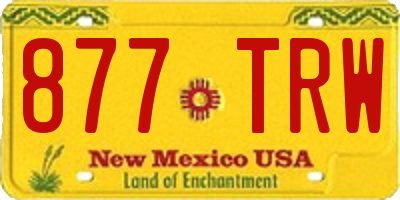 NM license plate 877TRW
