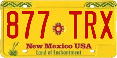 NM license plate 877TRX