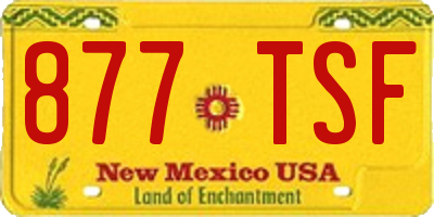 NM license plate 877TSF
