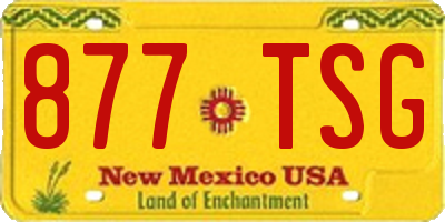 NM license plate 877TSG