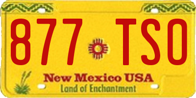 NM license plate 877TSO