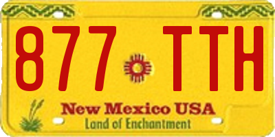 NM license plate 877TTH