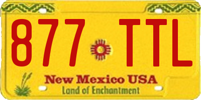 NM license plate 877TTL