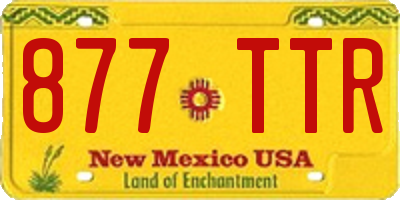 NM license plate 877TTR