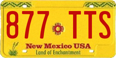 NM license plate 877TTS