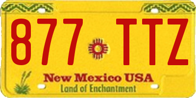 NM license plate 877TTZ
