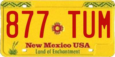NM license plate 877TUM