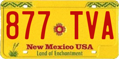 NM license plate 877TVA