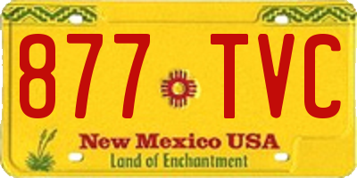 NM license plate 877TVC