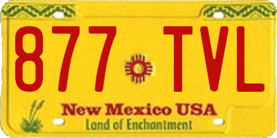 NM license plate 877TVL