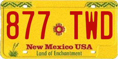 NM license plate 877TWD